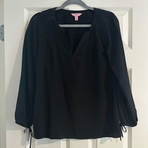 Black silk Lilly Pulitzer blouse
